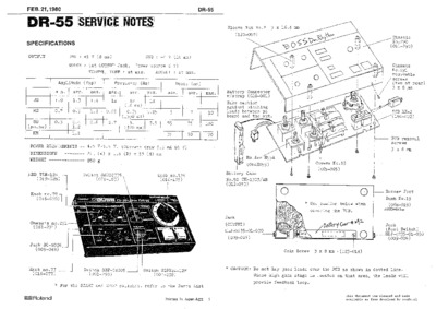 BOSS DR-55 SERVICE NOTES
