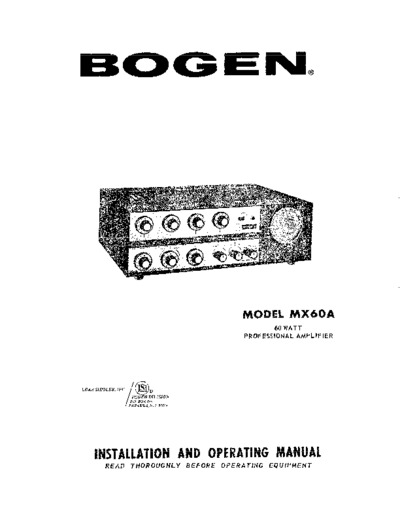 BOGEN MX60A