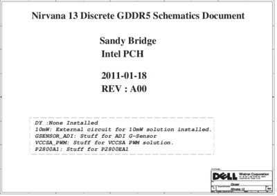 WISTRON NIRVANA 13 DISCRETE GDDR5 RA00 SCHEMATICS