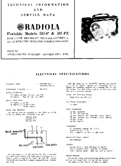 Radiola 581P 581PZ