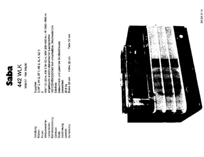 Saba 442WLK specs