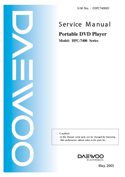 Daewoo DPC-7400 DVD Portatil