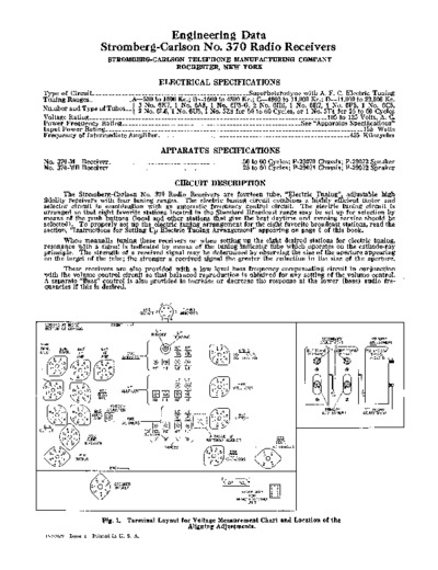 Stromberg Carlson 370 service manual