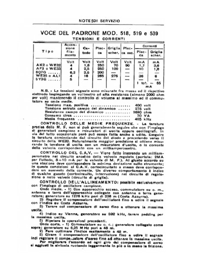 Marconi 518 519 alignment