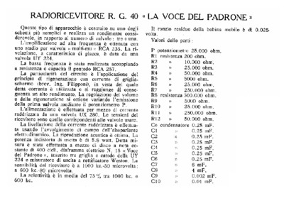 Marconi RG40 components