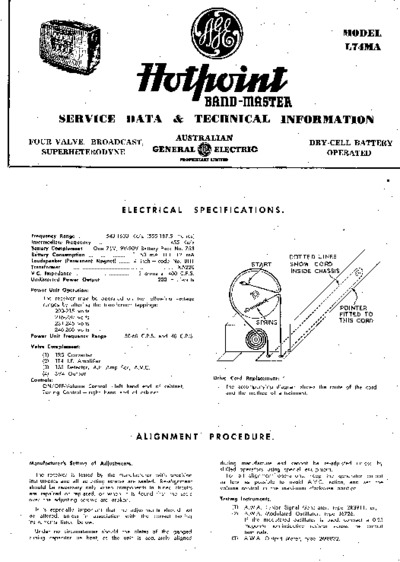 Hotpoint - Bandmaster L74MA