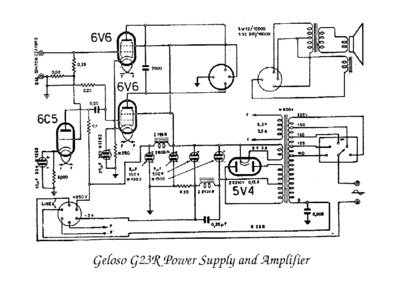 Geloso G23R Power supply and amplifier