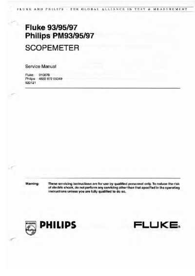 Fluke 93, 95, 97 Philips PM93, PM95, PM97 Scopomenter
