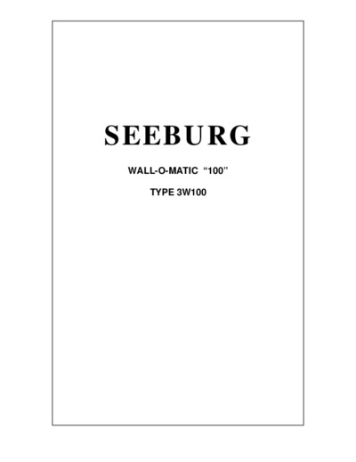 Seeburg WALL-O-MATIC 100, 3W100
