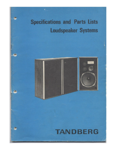Tandberg loudspeakers Schematic