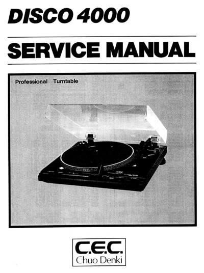 Cec Disco 4000 Service Manual